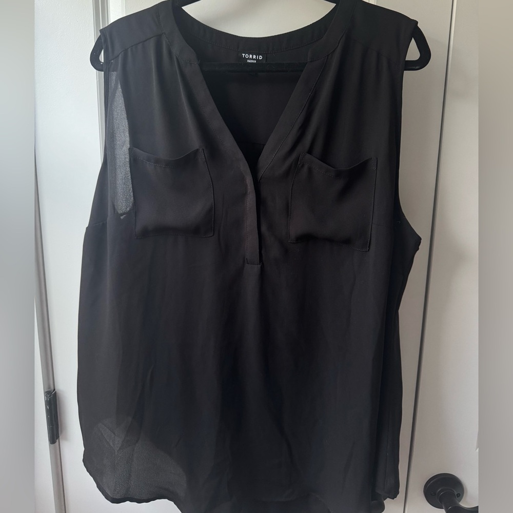 Torrid Black Sleeveless Blouse